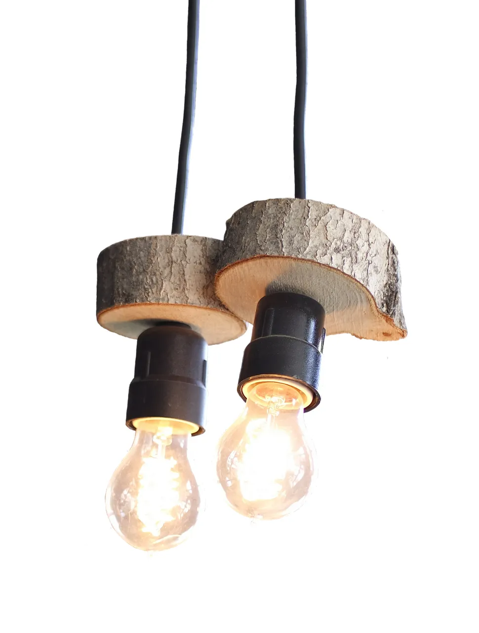 Lampes bois 1 paire- Trésors ravivés
